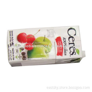 Beverage Box-shaped USB Flash Drive, Made of Soft PVC Material, OEM Orders are Welcome